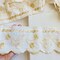 Kitcheniva 4" Wide Beige & Off White Floral Embroidered Cotton